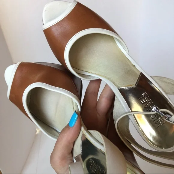 Michael Kors Platform Ankle Strap Stiletto leather Sandals | 7.5 - Picture 10 of 17